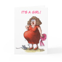 It's A GIRL (Blank Inside) cards