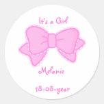 It's a girl -bow-sticker stickers