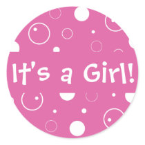 It's a Girl! Bubbles Envelope Sticker Seal by hummingbirdcake It's a Girl! Bubbles Envelope Sticker Seal