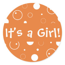 It's a Girl! Bubbles Envelope Sticker Seal by hummingbirdcake It's a Girl! Bubbles Envelope Sticker Seal