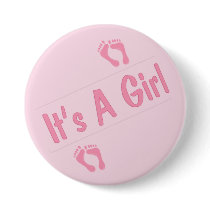 It's A Girl Button by bwmedia It's A Girl Button
