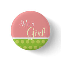 "It's a Girl" Button