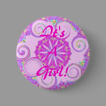 It's A Girl! buttons by sharpcreations It's A Girl! buttons