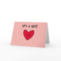 "It's a girl!" cards (blank inside, customizable)