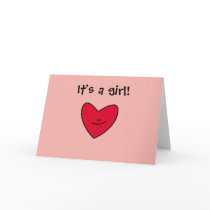 "It's a girl!" cards (blank inside, customizable)