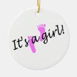 Its A Girl Christmas Tree Ornament