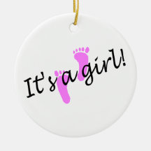 Its A Girl Christmas Tree Ornament
