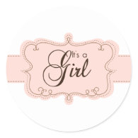 It's a Girl Cupcake Toppers/Stickers