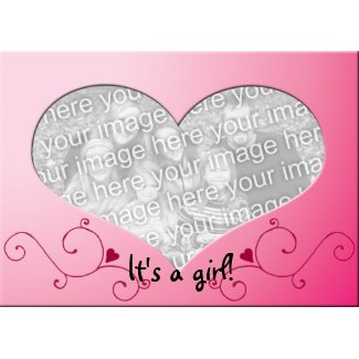 It's a girl! Customizable Photo card