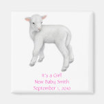 Its a Girl Customizable Lamb Magnet