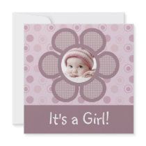 It's a Girl Flower Invite
