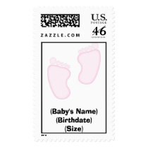 It's a Girl Footprint Postage Stamp by babyshowergalore It's a Girl Footprint Postage Stamp