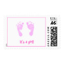 It's a girl -footprints postage
