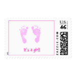 It's a girl -footprints stamps