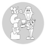 It's A Girl (for Dad's) Round Stickers