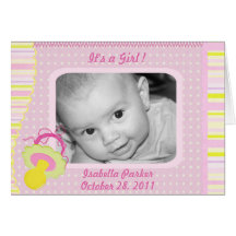 it's a girl greeting card