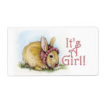 It's a Girl! Personalized Shipping Label