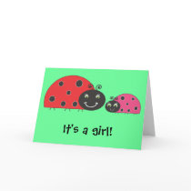 It's a Girl Ladybug Card