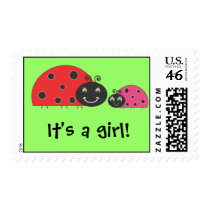 It's A Girl Ladybug Postage stamps