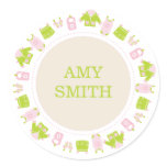 {it's a girl!} little laundry baby shower sticker