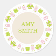{it's a girl!} little laundry baby shower sticker
