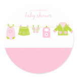 {it's a girl} little laundry envelope seal round sticker