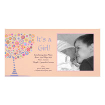 It's a Girl New Baby Announcement Gift Photocard Personalized Photo Card
