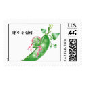 It's a girl! Pea-in-the-Pod Postage Stamp