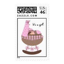 It's a girl! Personalized Postage Stamp