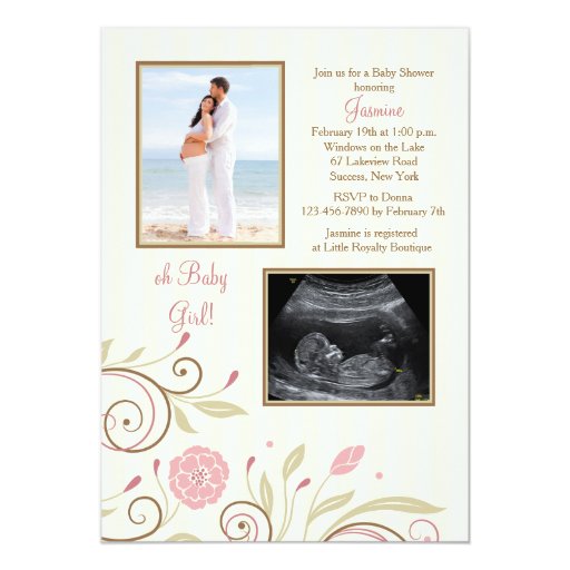 It's A Girl Photo Baby Shower Invitation