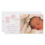 It's A Girl Pink Argyle Cute New Baby Announcement Photo Card