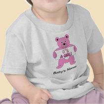 It's A Girl Pink Bear t-shirts