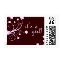 it's a girl! : pink blossoms : postage by occasionINVASION it's a girl! : pink blossoms : postage