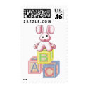 It's A Girl Pink Bunny postage by LuraDee It's A Girl Pink Bunny postage