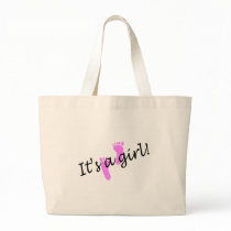 It's A Girl (Pink Feet) Canvas Bag