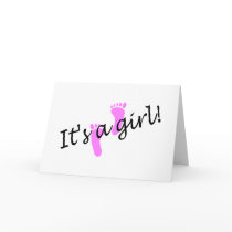 It's A Girl (Pink Feet) cards