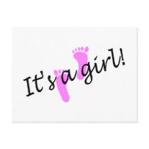 It's A Girl (Pink Feet) Post Cards
