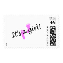 It's A Girl (Pink Feet) Stamp