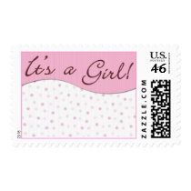 It's a Girl pink floral Postage postage by JoyOfLife It's a Girl pink floral Postage postage
