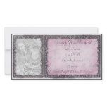 "It's a Girl" Pink Purple Rustic Custom Photo Card