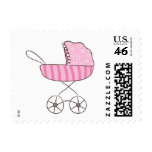 It's A Girl Pink Stroller Postage | Small postage