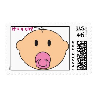 it's a girl! stamp