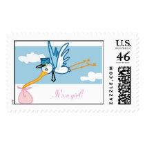 It's a girl! Postage Stamp by babyshowergalore It's a girl! Postage Stamp