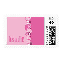 "It's a girl!" Postage Stamp