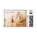 It's A Girl Postage Stamp