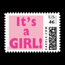 "It's A Girl" Postage Stamps stamps