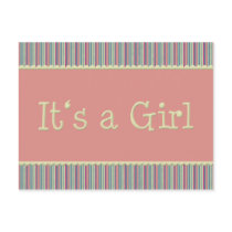 It's a Girl postcards by ColorScheme It's a Girl postcards