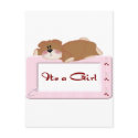 its a girl postcards