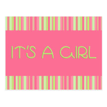 It's a girl postcard