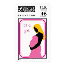 it's a girl pregnancy silhouette - Customized postage